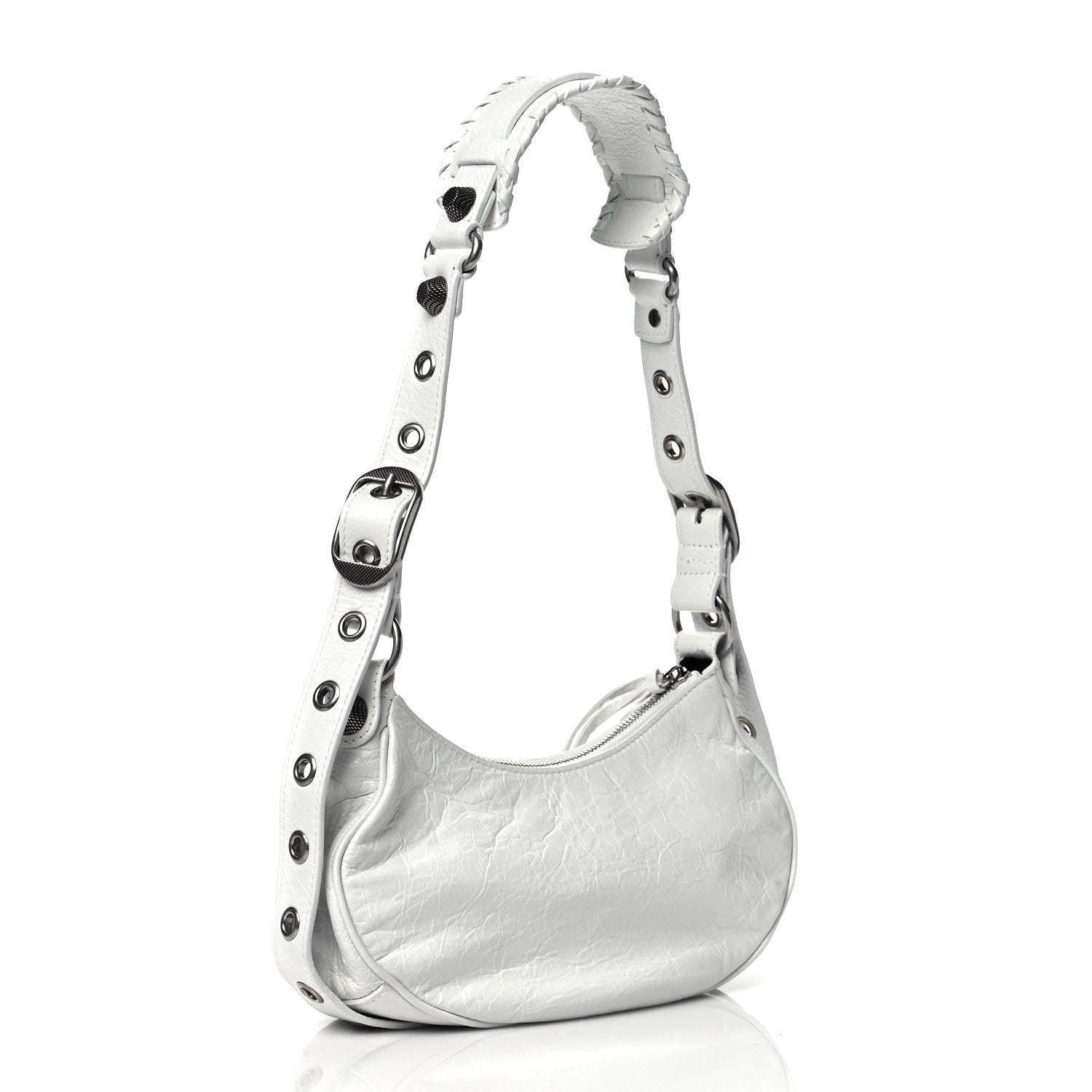 Balenciaga Agneau Arena Le Cagole Shoulder Bag XS Optic White 4 of 11