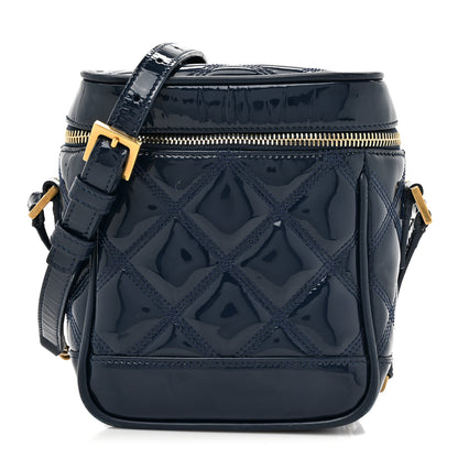 Saint Laurent Patent Quilted 80's Vanity Bag Blue 1 of 17