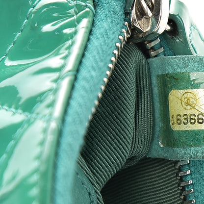 Chanel Patent Quilted Key Holder Case Green 6 of 12