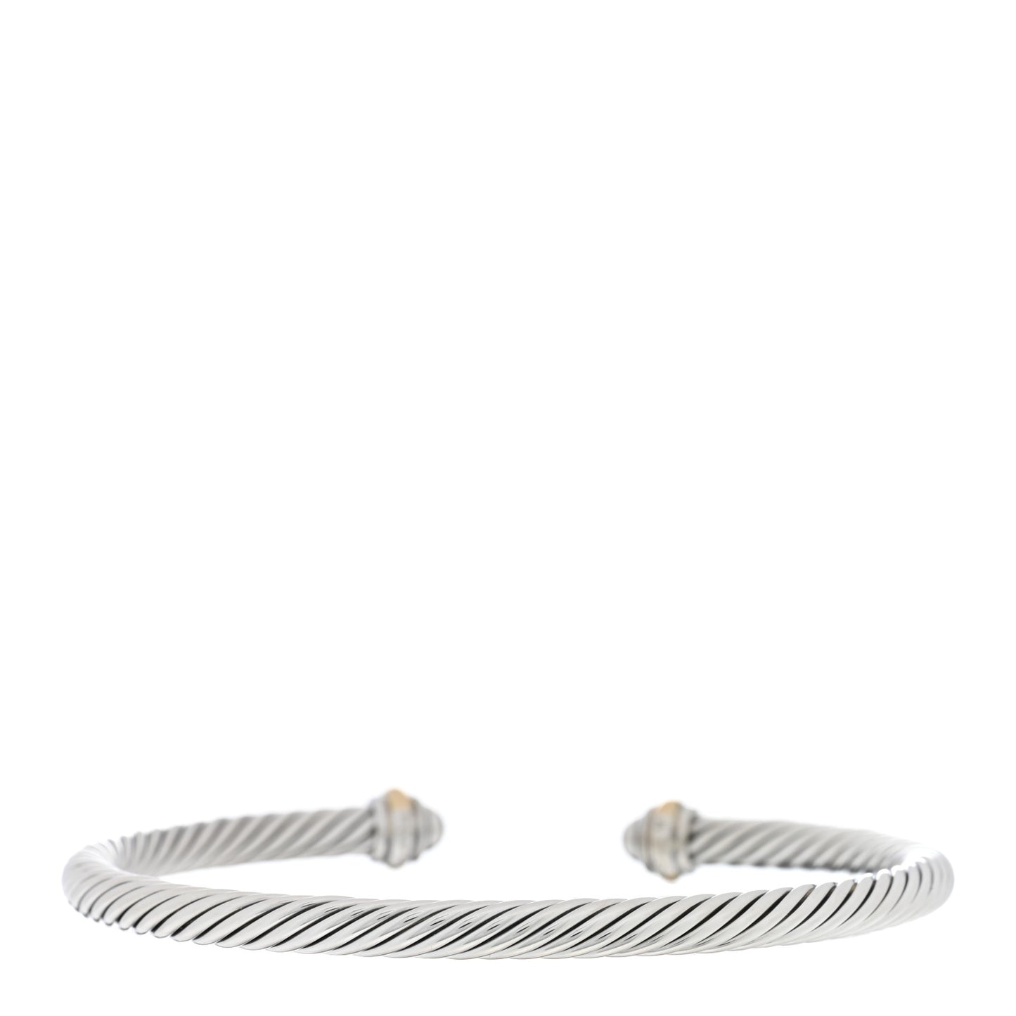 DAVID YURMAN Sterling Silver 18K Yellow Gold 4mm Cable Classics Bracelet