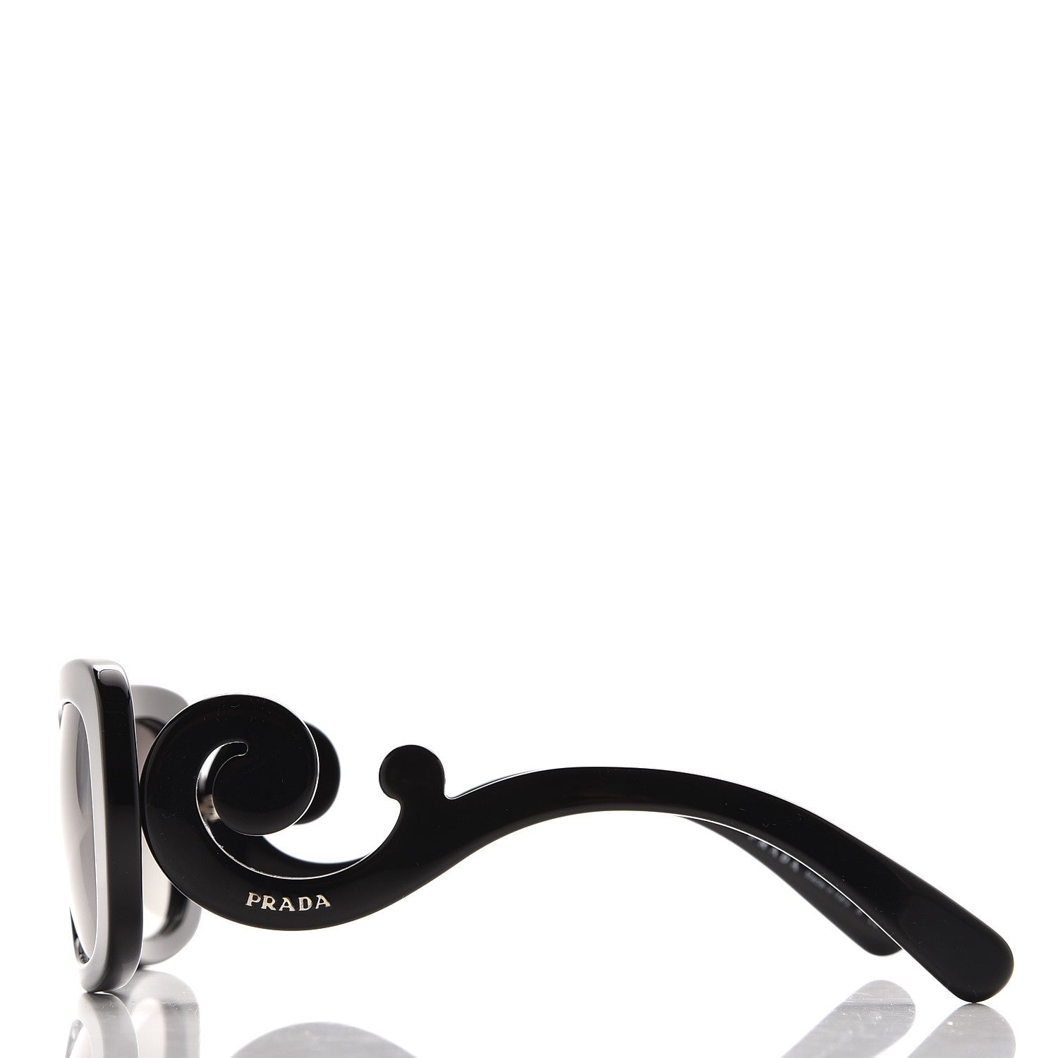 Prada Acetate Baroque Sunglasses SPR 27O Black 3 of 7