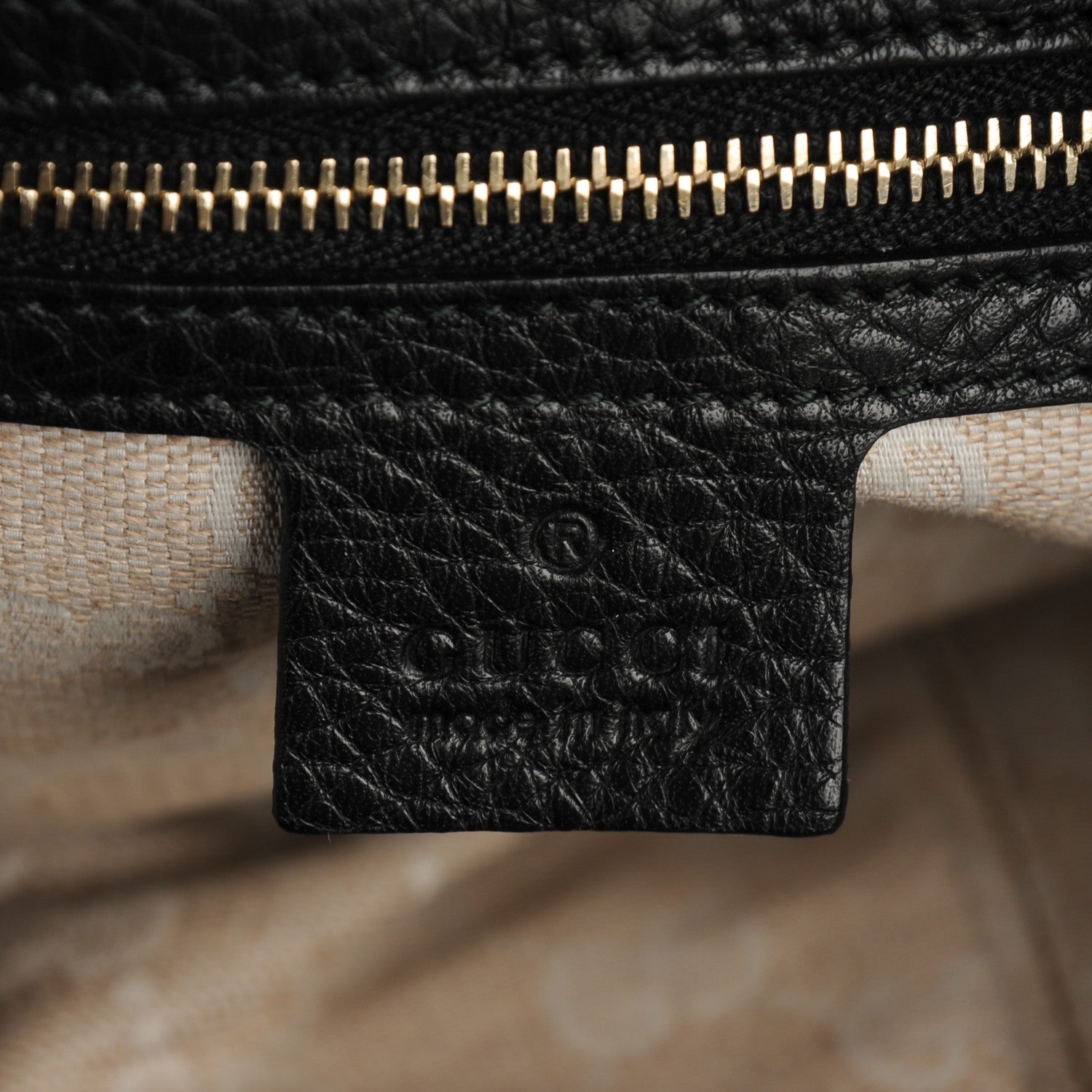 Gucci Pebbled Calfskin Medium Diana Bamboo Shoulder Bag Black 6 of 7