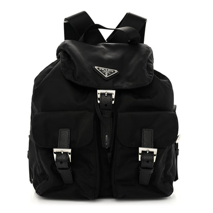Prada Tessuto Nylon Saffiano Small Backpack Black 1 of 8