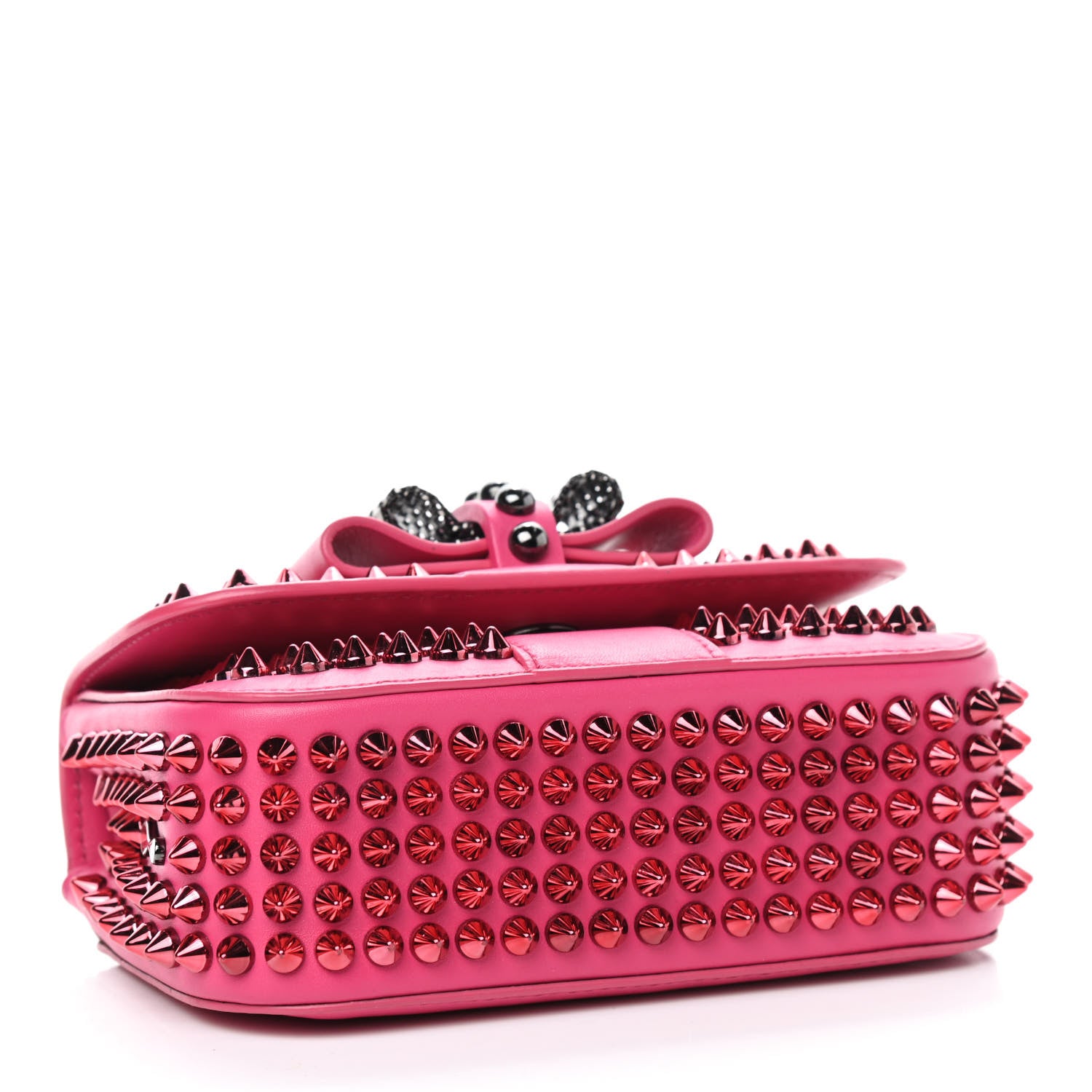 Christian Louboutin Calfskin Spiked Sweety Charity Crossbody Bag Pink 4 of 9