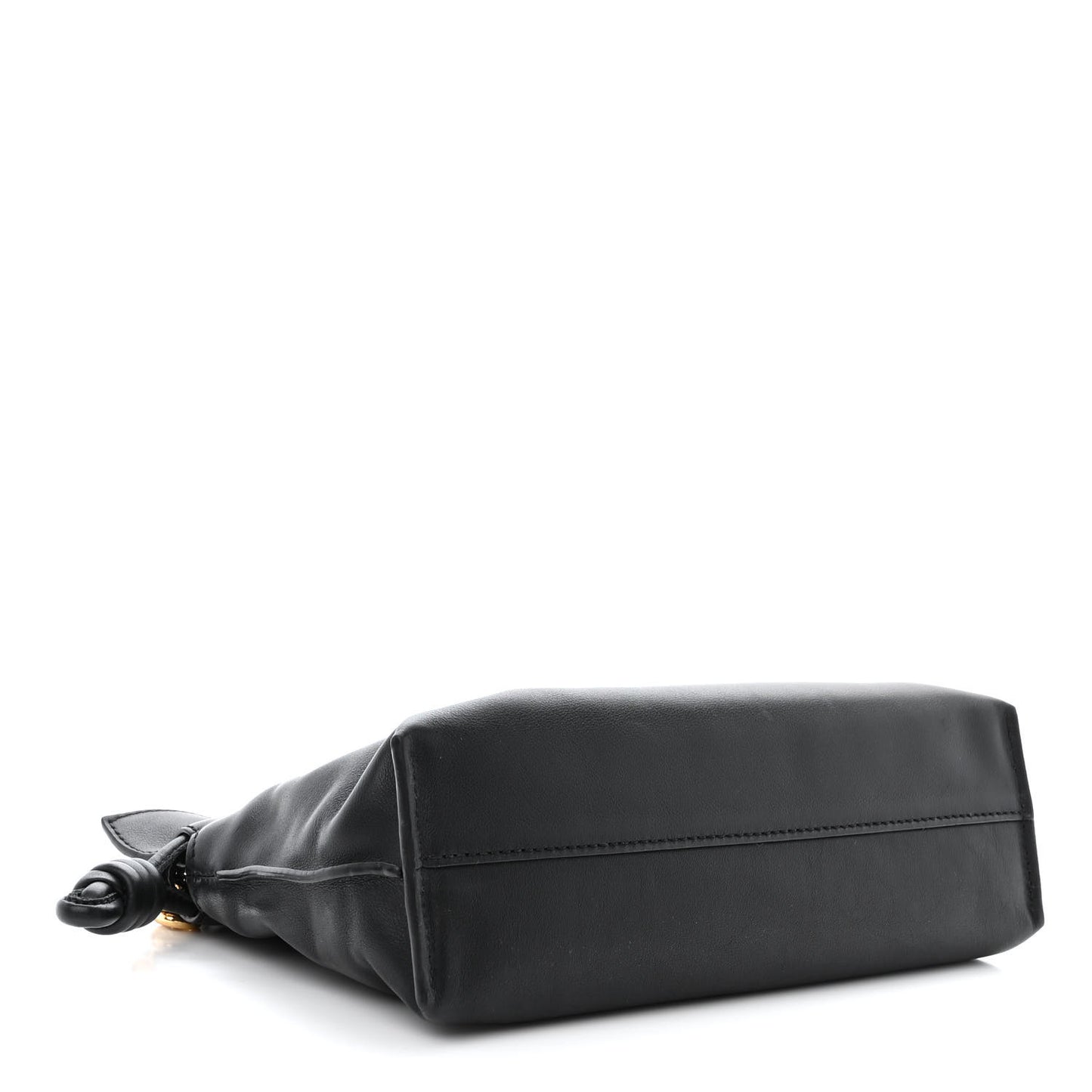 Nappa Calfskin Mini Flamenco Knot Clutch With Chain Black