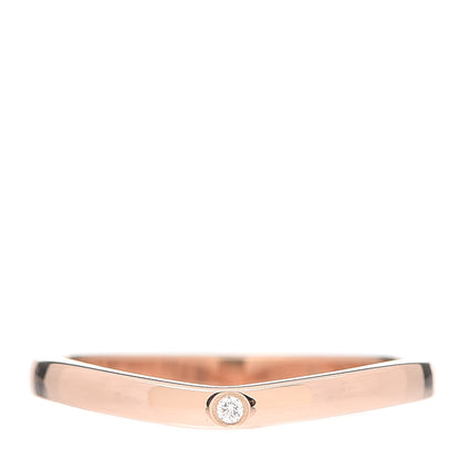 Cartier 18K Pink Gold 3 Diamond Ballerine Wedding Band Ring 50 5.25 1 of 5