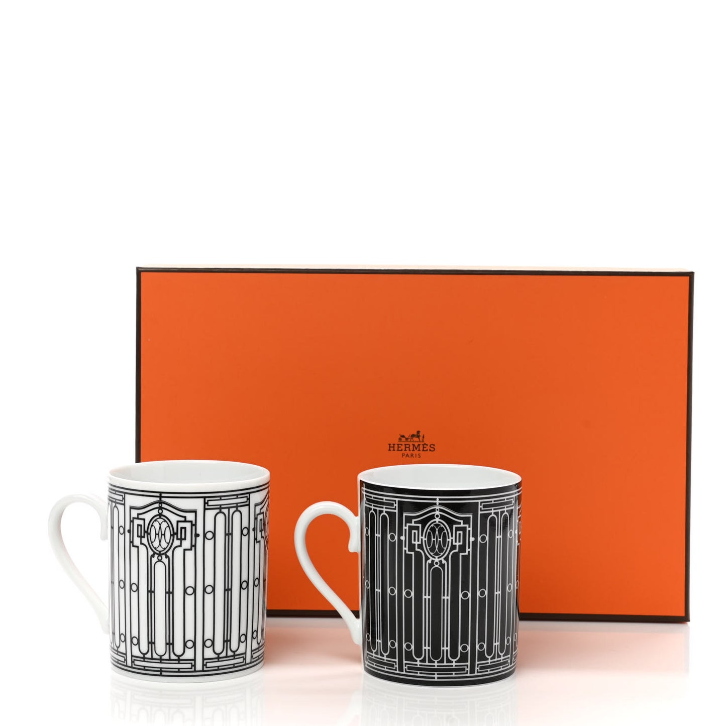 Porcelain H Deco Mug Set Of 2