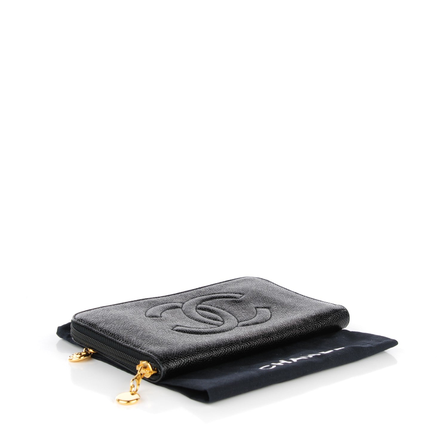 Chanel Caviar Large Timeless CC Zip Around Wallet Black 4 of 9