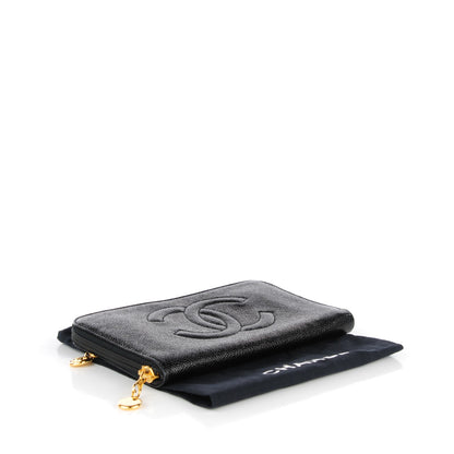 Chanel Caviar Large Timeless CC Zip Around Wallet Black 4 of 9
