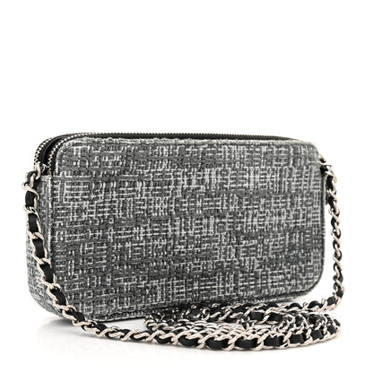 Chanel Canvas Small Deauville Clutch With Chain Charcoal 3 of 11