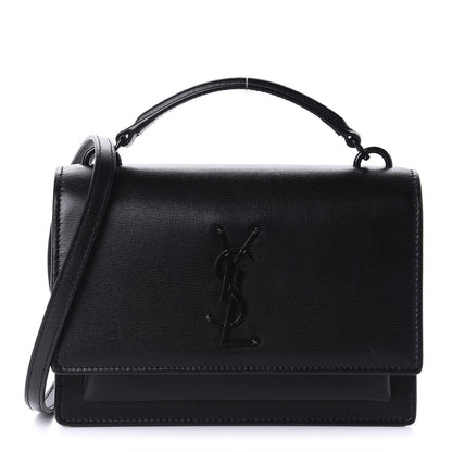 Saint Laurent Calfskin Monogram Sunset Chain Wallet Black 1 of 9