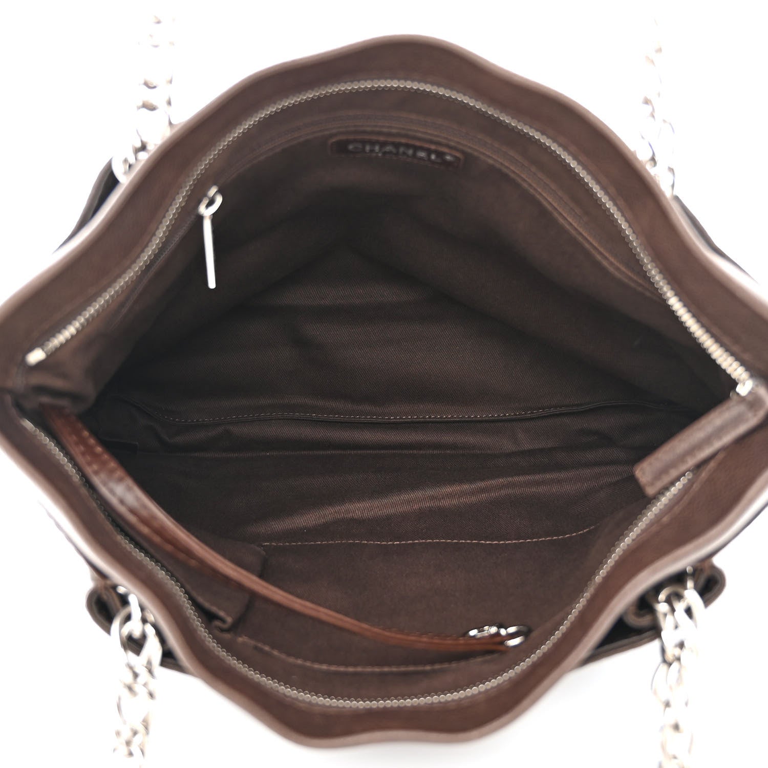Chanel Caviar CC Timeless Shoulder Bag Dark Brown 5 of 10