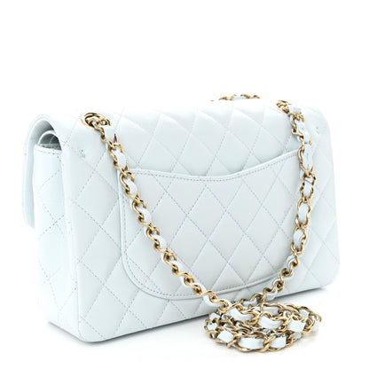 Chanel Caviar Quilted Small Double Flap Light Blue 3 of 11