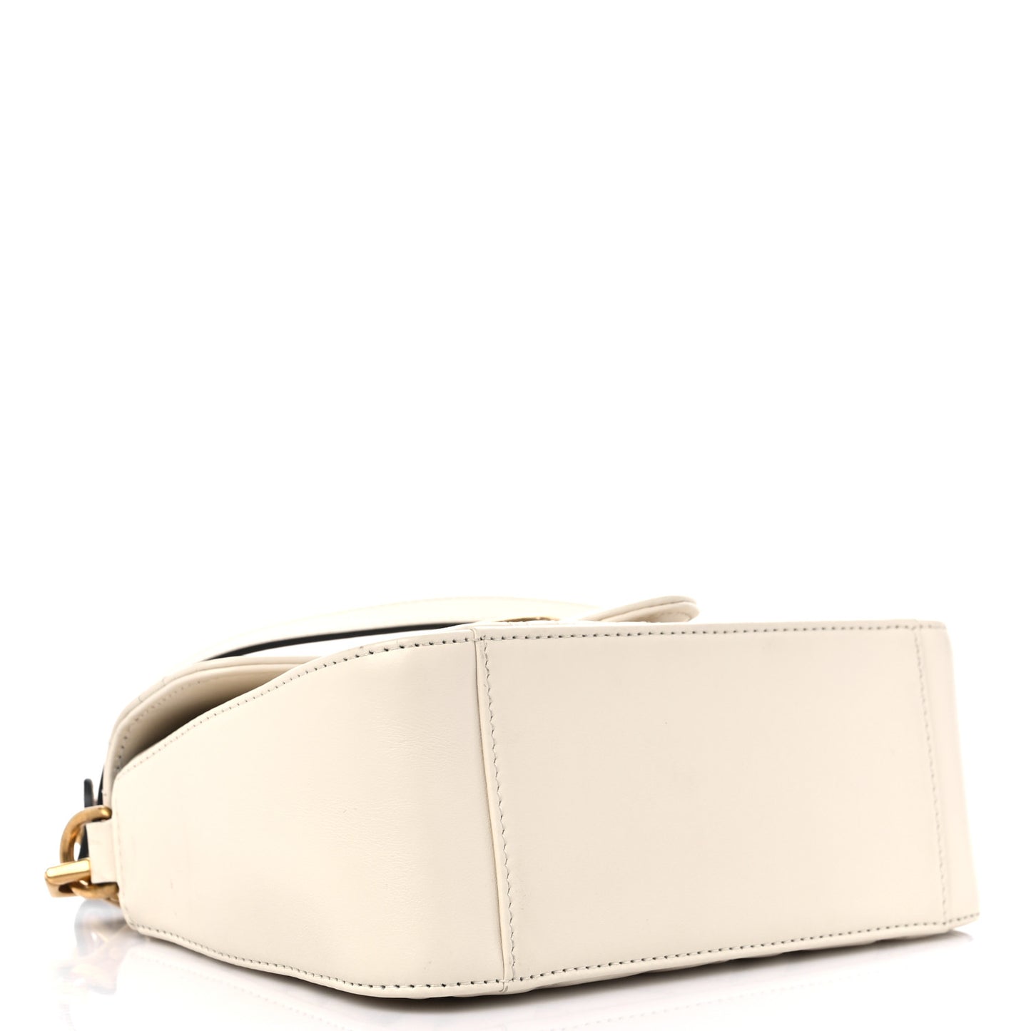Calfskin Matelasse Mini GG Marmont Top Handle Shoulder Bag White
