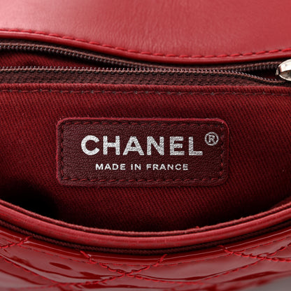 Chanel Patent Calfskin Quilted Medium Bubble CC Flap Dark Red 6 of 15