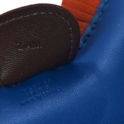 Hermes Milo Lambskin Grigri Rodeo Horse Bag Charm GM Bleu France Cornaline Rouge Sellier 3 of 4