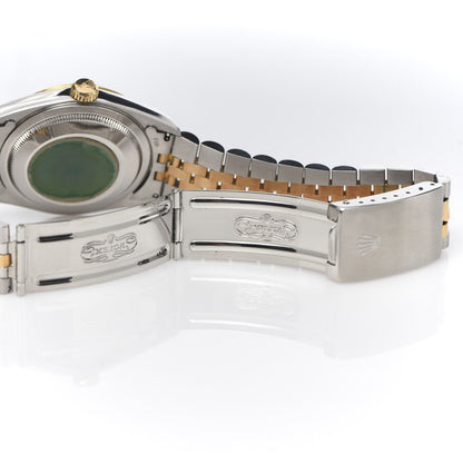 Rolex Stainless Steel 18K Yellow Gold Diamond 36mm Oyster Perpetual Datejust Watch Champagne 16233 6 of 6