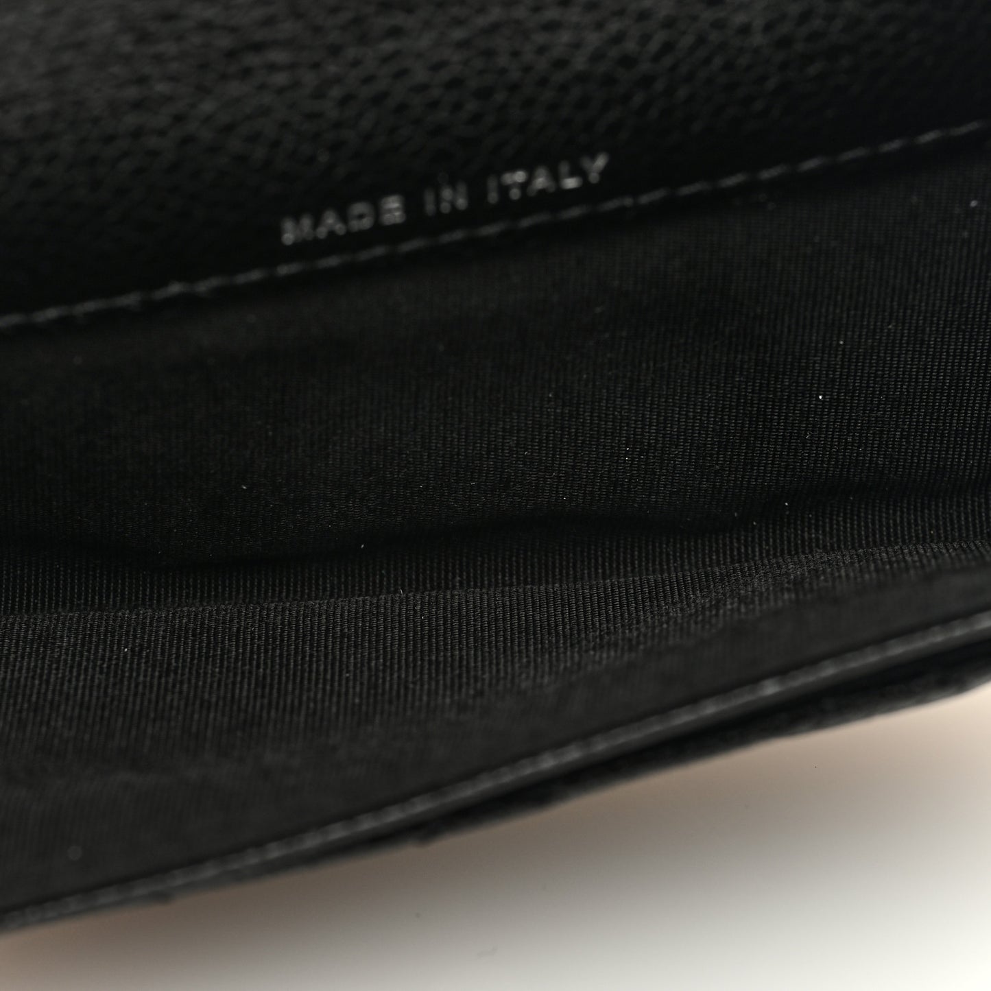 Caviar Quilted Incognito Flap Card Holder Black