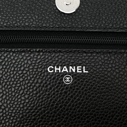 Chanel Caviar Quilted Wallet On Chain WOC Black 6 of 12