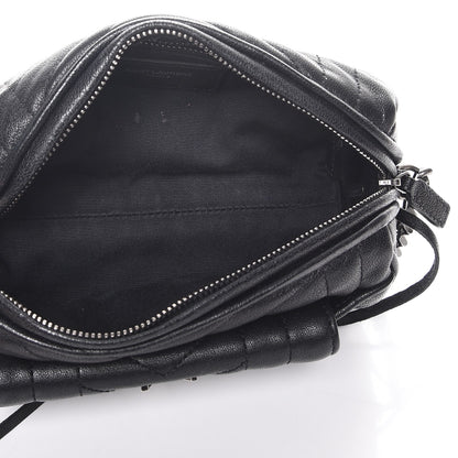 Saint Laurent Lambskin Matelasse Monogram East West Rider Bag Black 5 of 7