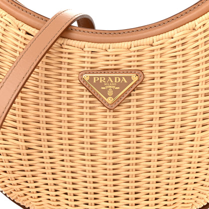 Prada Wicker Arque Shoulder Bag Natural 7 of 10