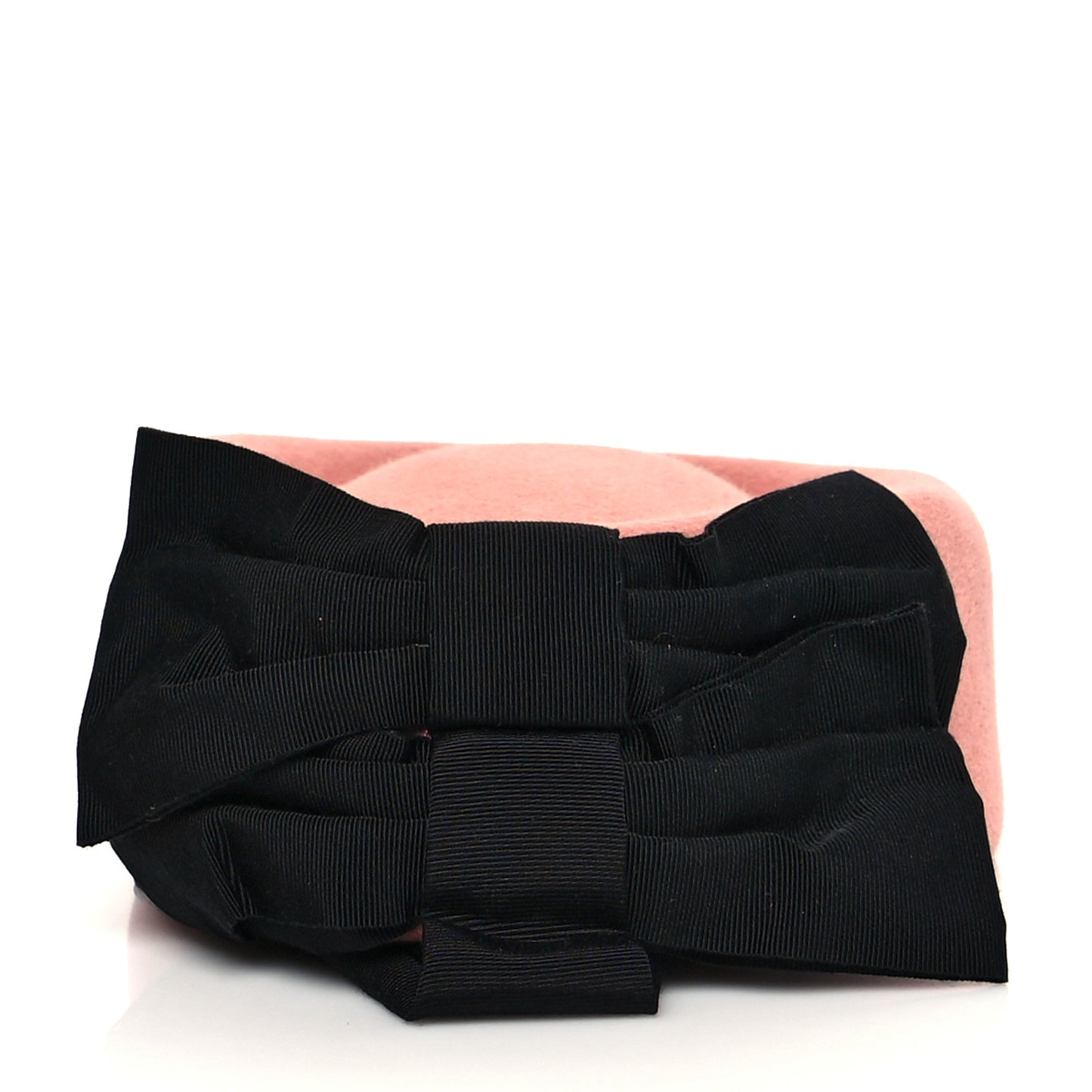 Felt Grosgrain Pillbox Bow Hat M 57 Pink