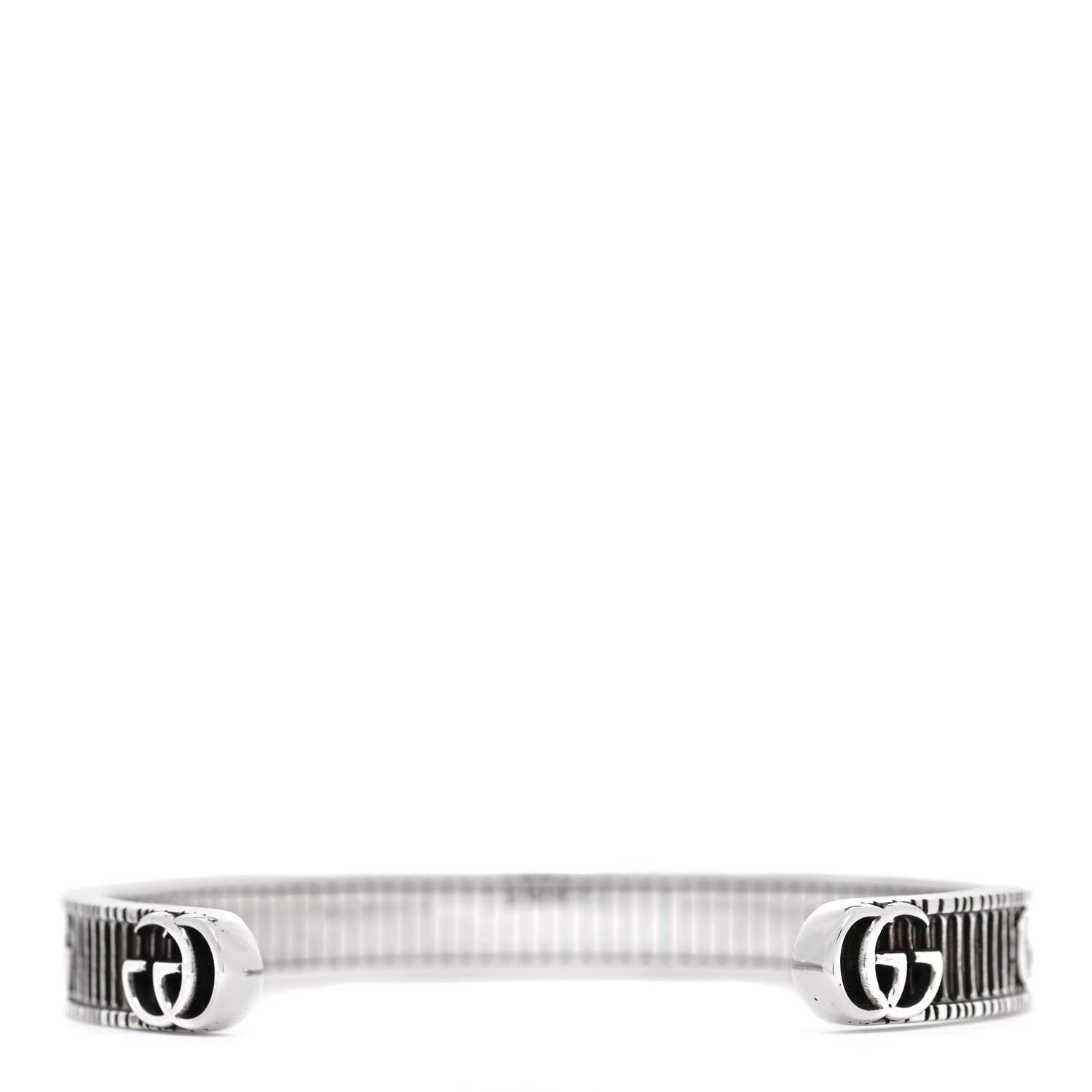 Gucci Sterling Silver Double G Marmont Cuff Bracelet 3 of 5