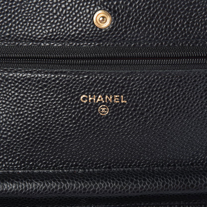 Chanel Caviar Quilted Wallet On Chain WOC Black 6 of 14