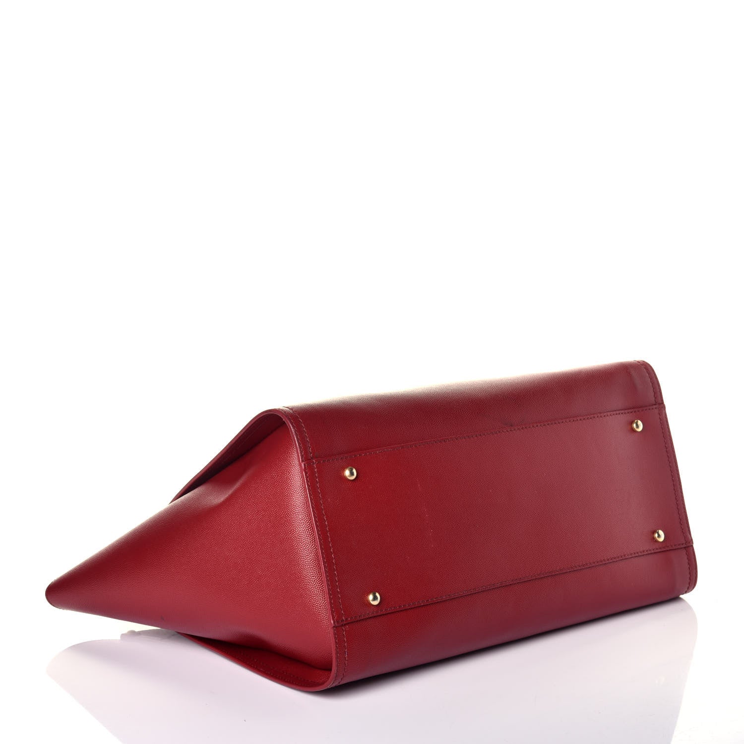 Chanel Caviar Medium Studded Deauville Tote Red 5 of 9