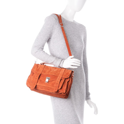 Proenza Schouler Suede PS1 Medium Satchel Red Clay 2 of 8