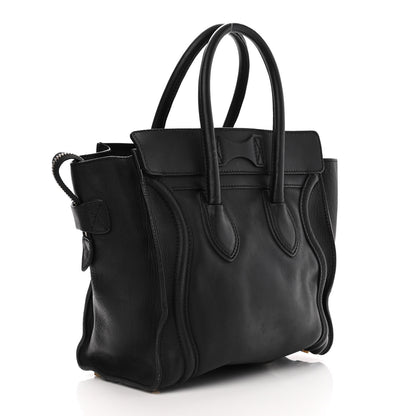 Celine Smooth Calfskin Micro Luggage Black 3 of 17