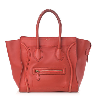 Celine Smooth Calfskin Mini Luggage Red 1 of 21