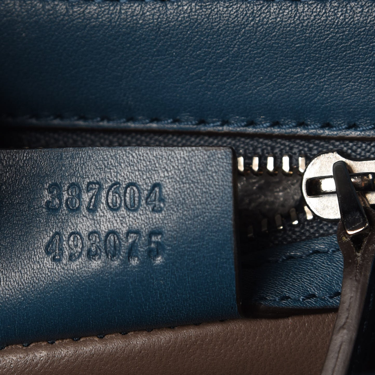 Moon Calfskin Medium Interlocking Shoulder Bag Dusty Avio