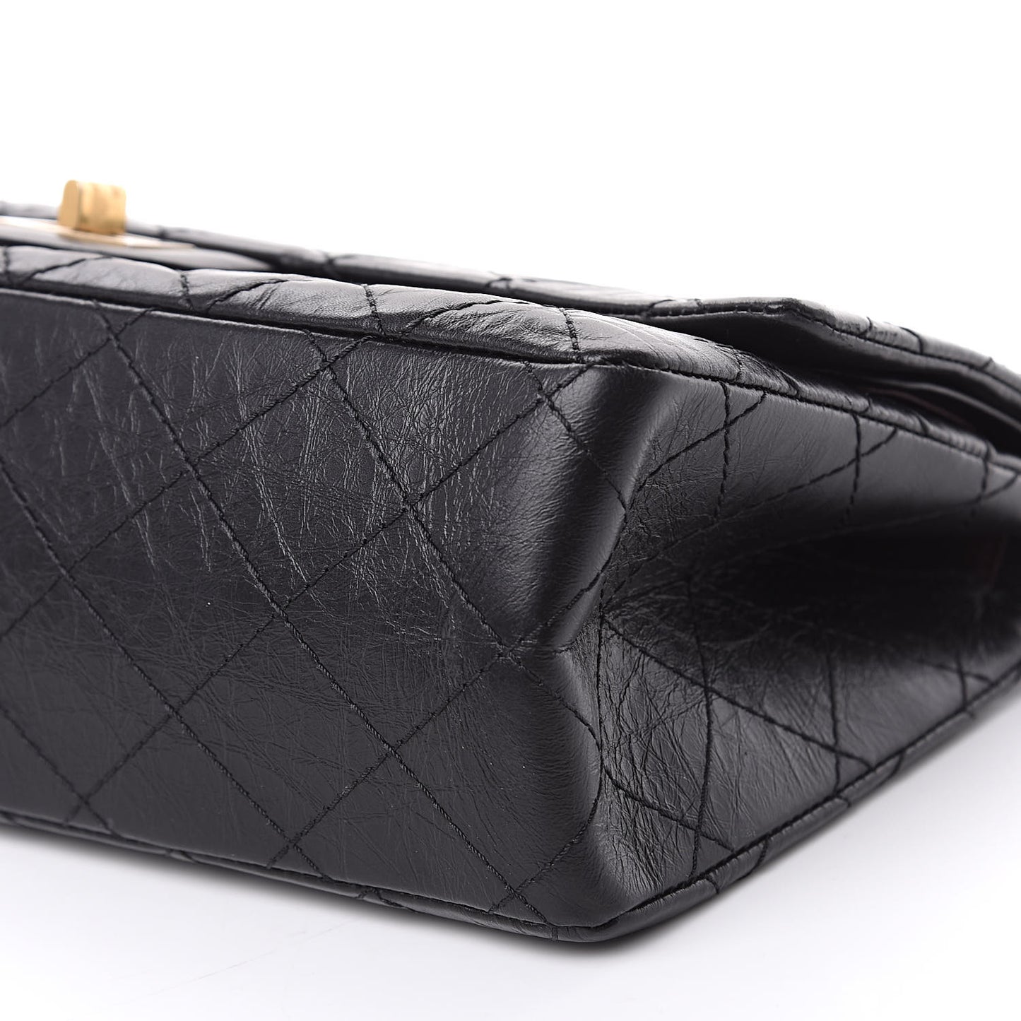 Aged Calfskin Quilted 2.55 Reissue 226 Flap Black