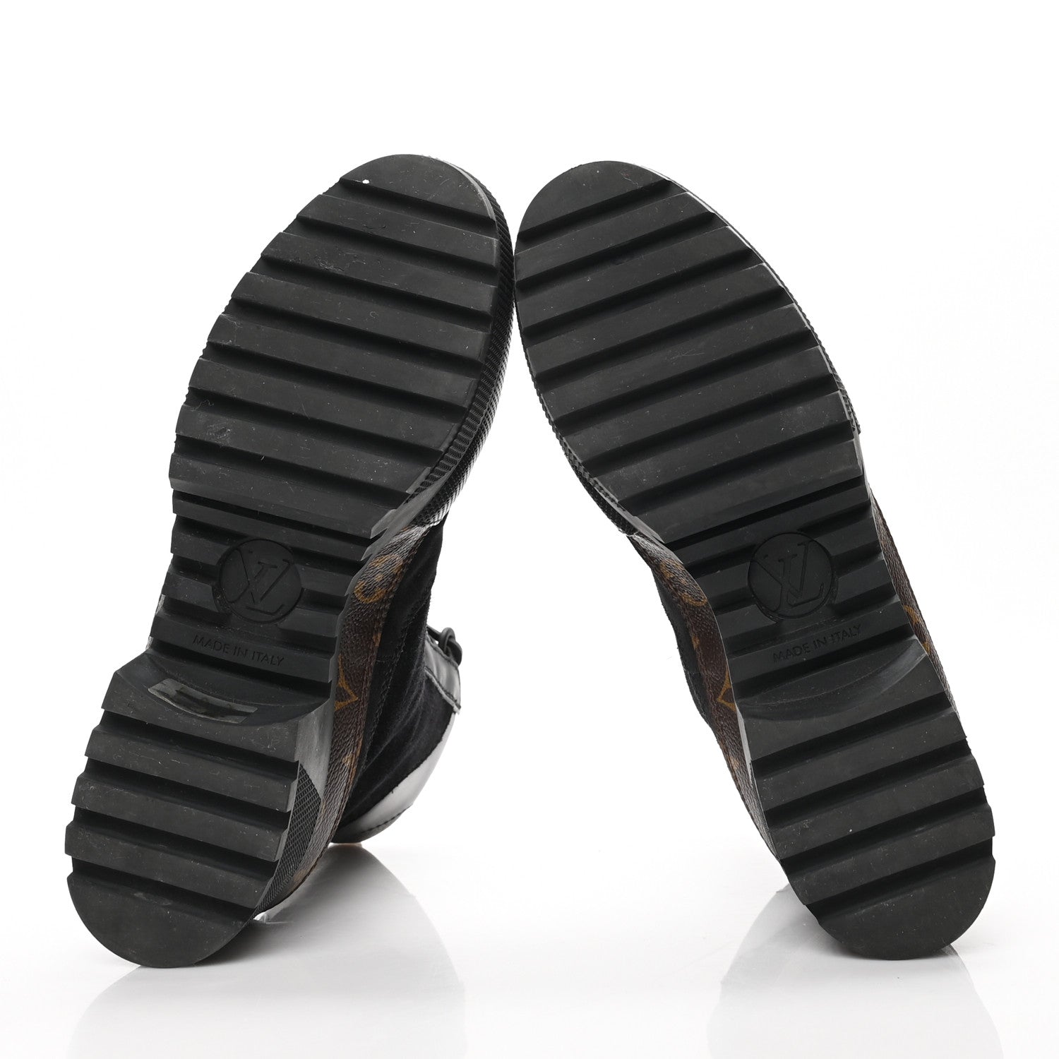 Louis Vuitton Suede Calfskin Monogram Laureate Platform Desert Boots 38 Black 5 of 7