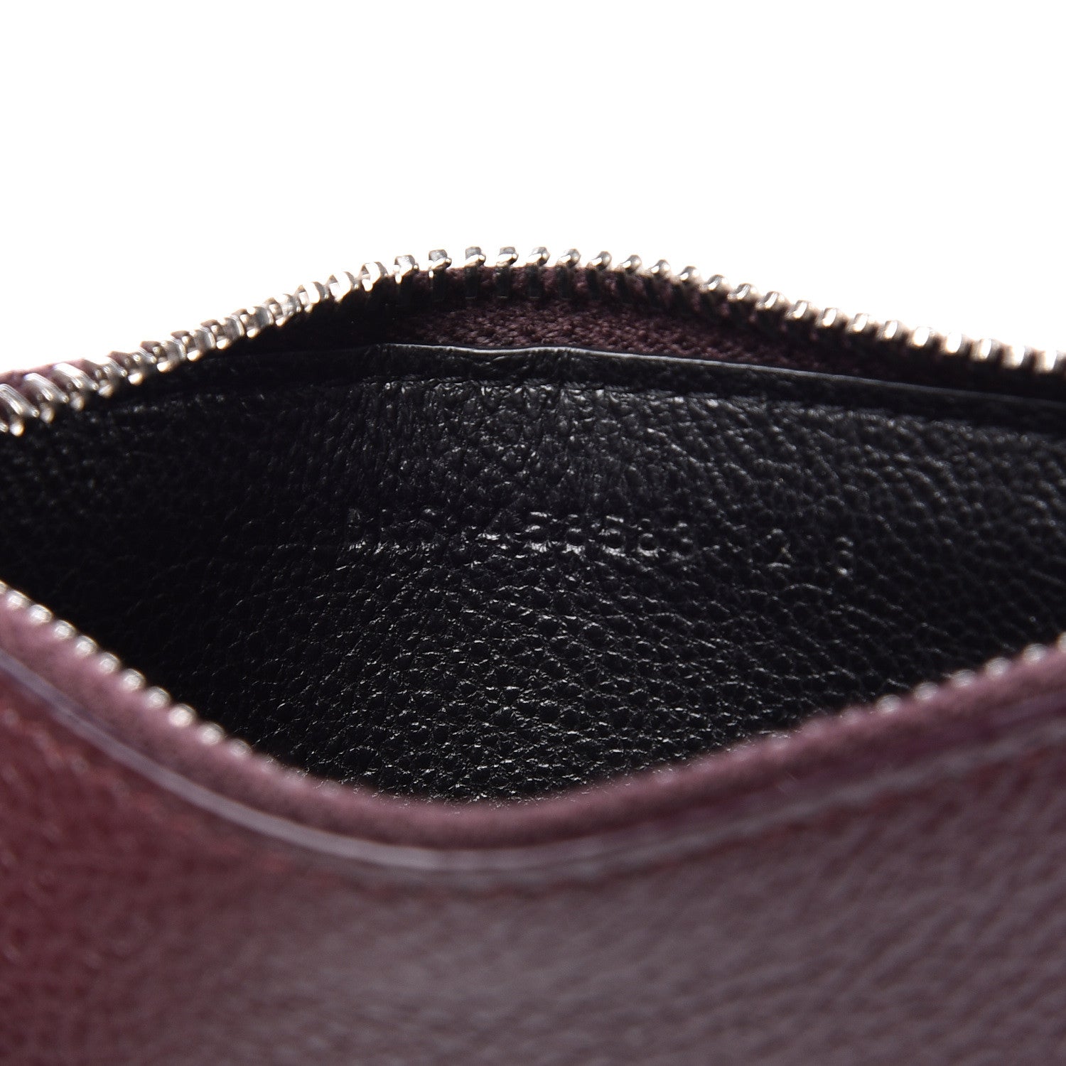 Saint Laurent Grained Calfskin 5 Fragments Zip Pouch Card Holder Bordeaux 7 of 8