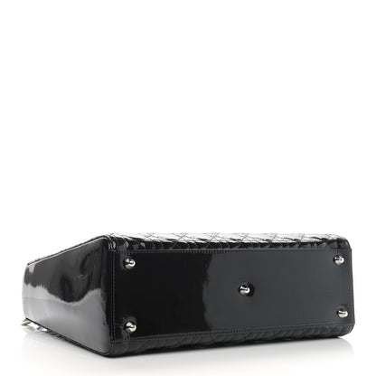 Christian Dior Patent Cannage Large Lady Dior Black 4 of 12