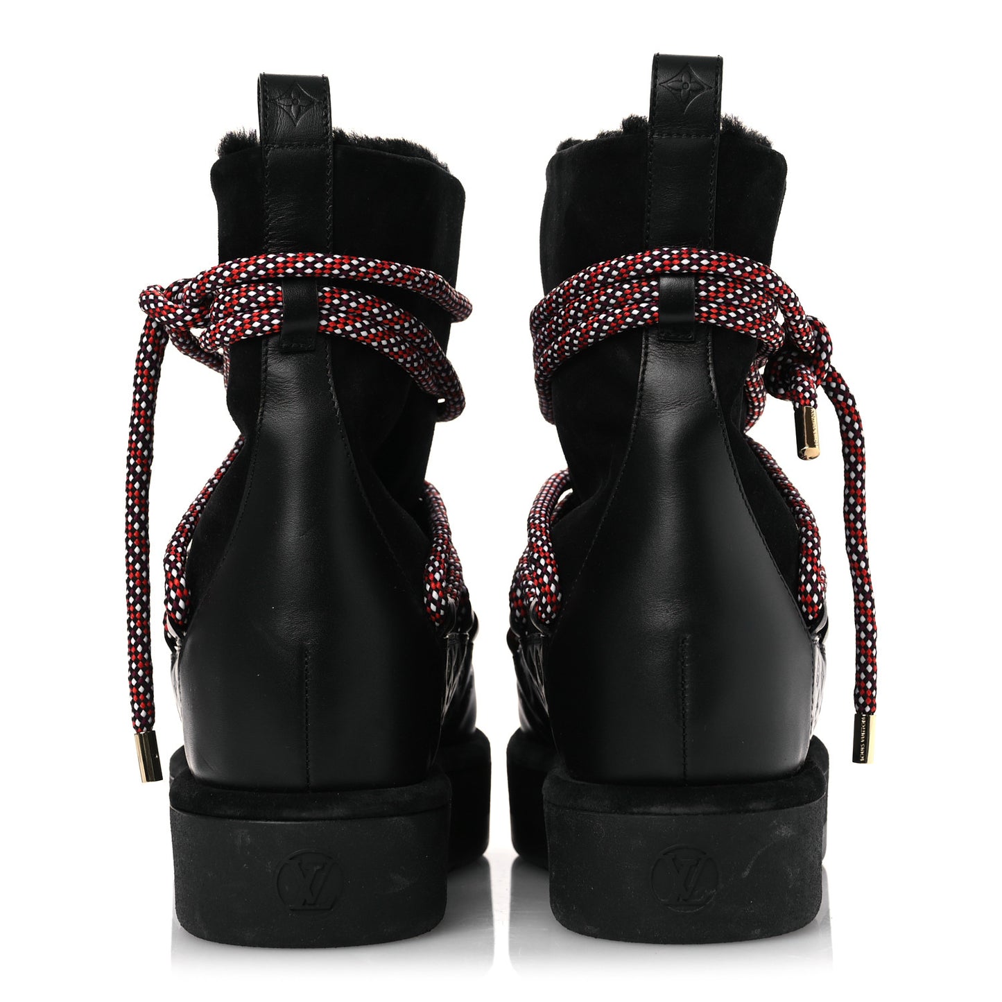 Suede Shearling Aspen Platform Ankle Boots 39.5 Black