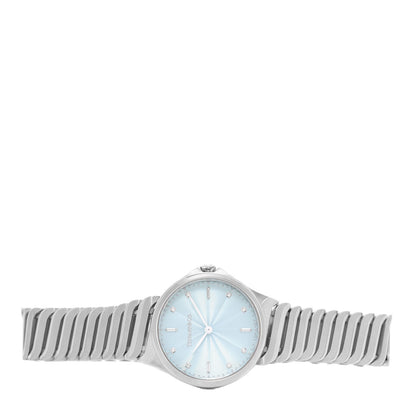 Tiffany Stainless Steel Diamond 28mm Metro 2-Hand Quartz Watch Ice Blue 2 of 5