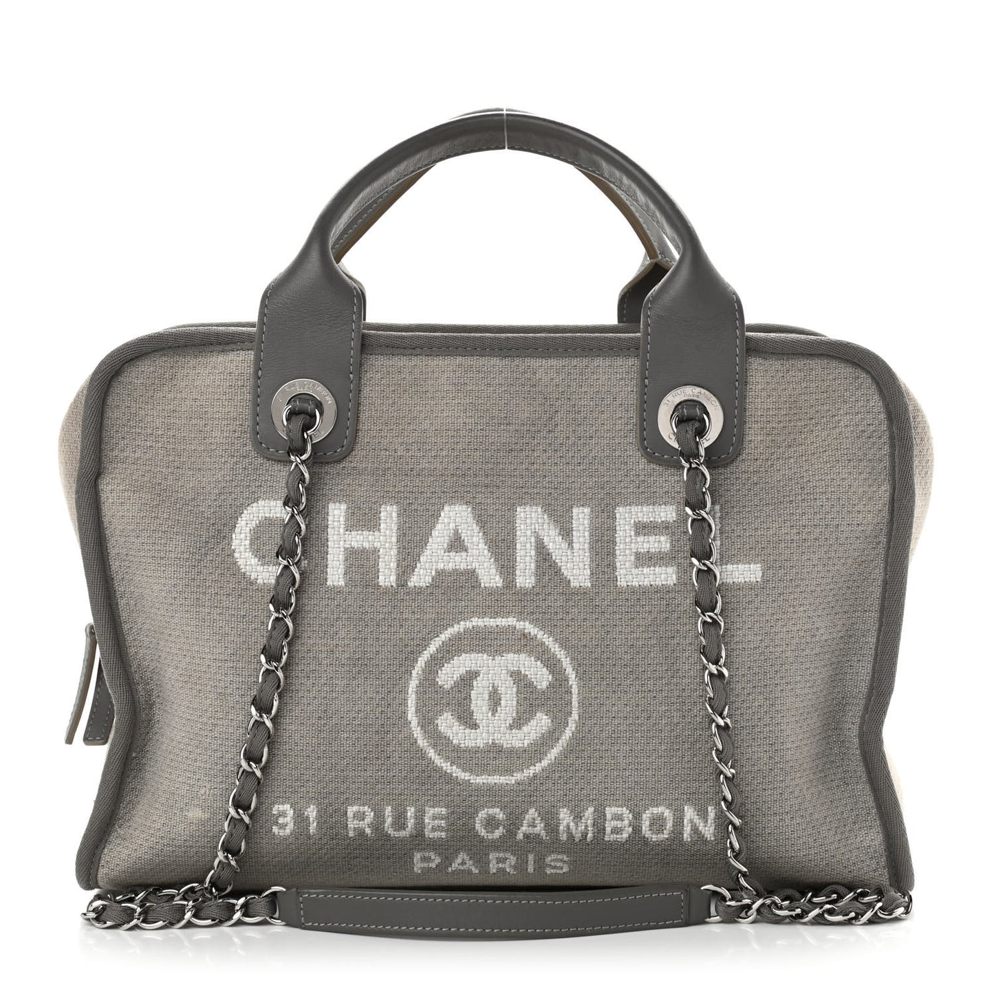 Canvas Deauville Bowling Bag Grey