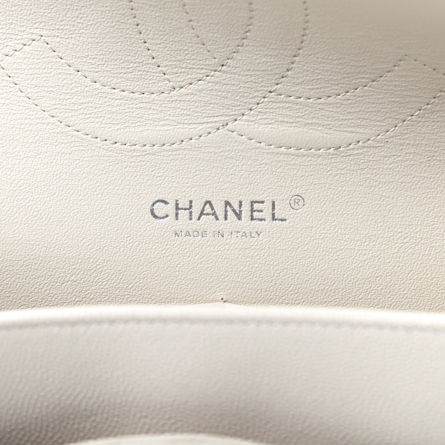 Caviar Quilted Jumbo Double Flap White
