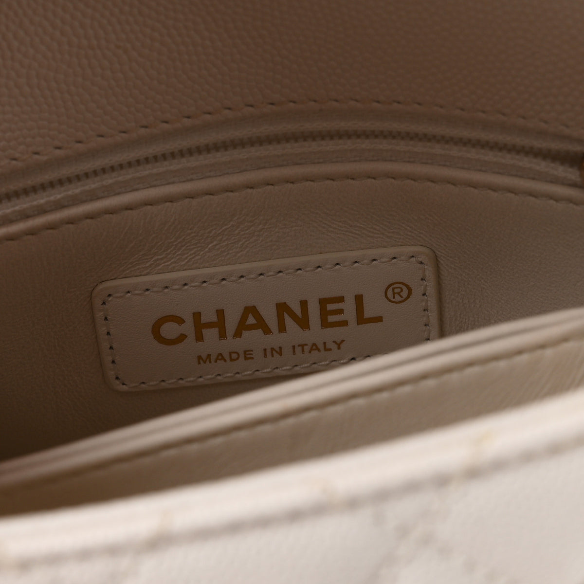 Chanel Caviar Quilted Extra Mini Coco Handle Flap White 11 of 19