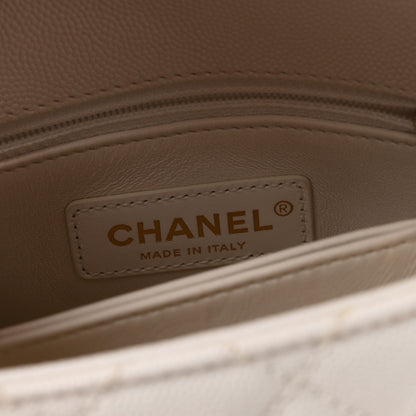 Chanel Caviar Quilted Extra Mini Coco Handle Flap White 11 of 19