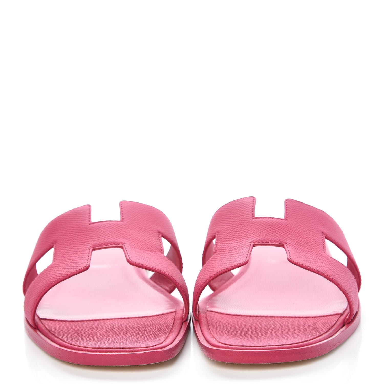 Hermes Epsom Oran Sandals 40.5 Rouge Azalee 2 of 10