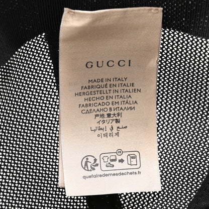 Gucci Calfskin Mesh GG Tennis Embossed Baseball Hat L Black 9 of 10
