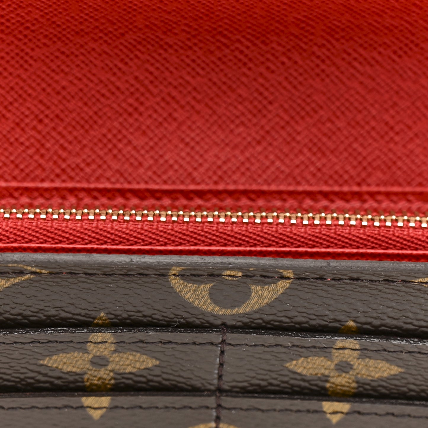 Monogram Groom Sarah Wallet Red