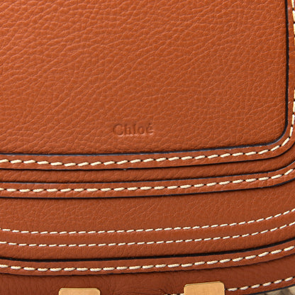 Chloe Raffia Small Grain Calfskin Medium Marcie Basket Tan 8 of 8