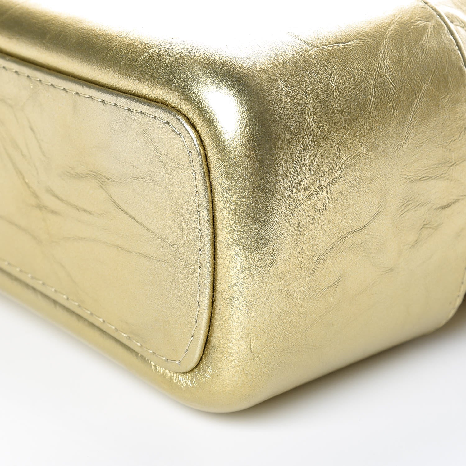 Chanel Metallic Aged Calfskin Quilted Medium Gabrielle Gold 10 of 10