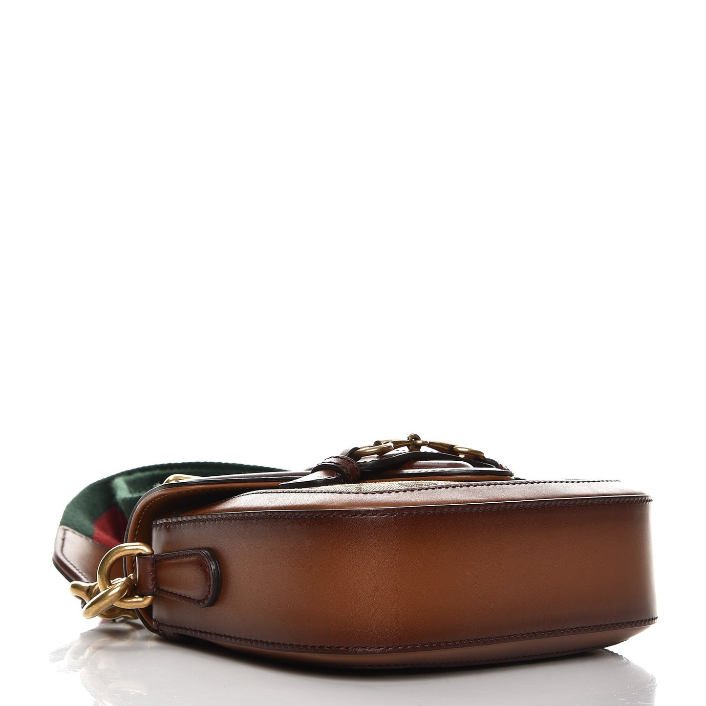 Monogram Small Lady Web Shoulder Bag Beige Cuir