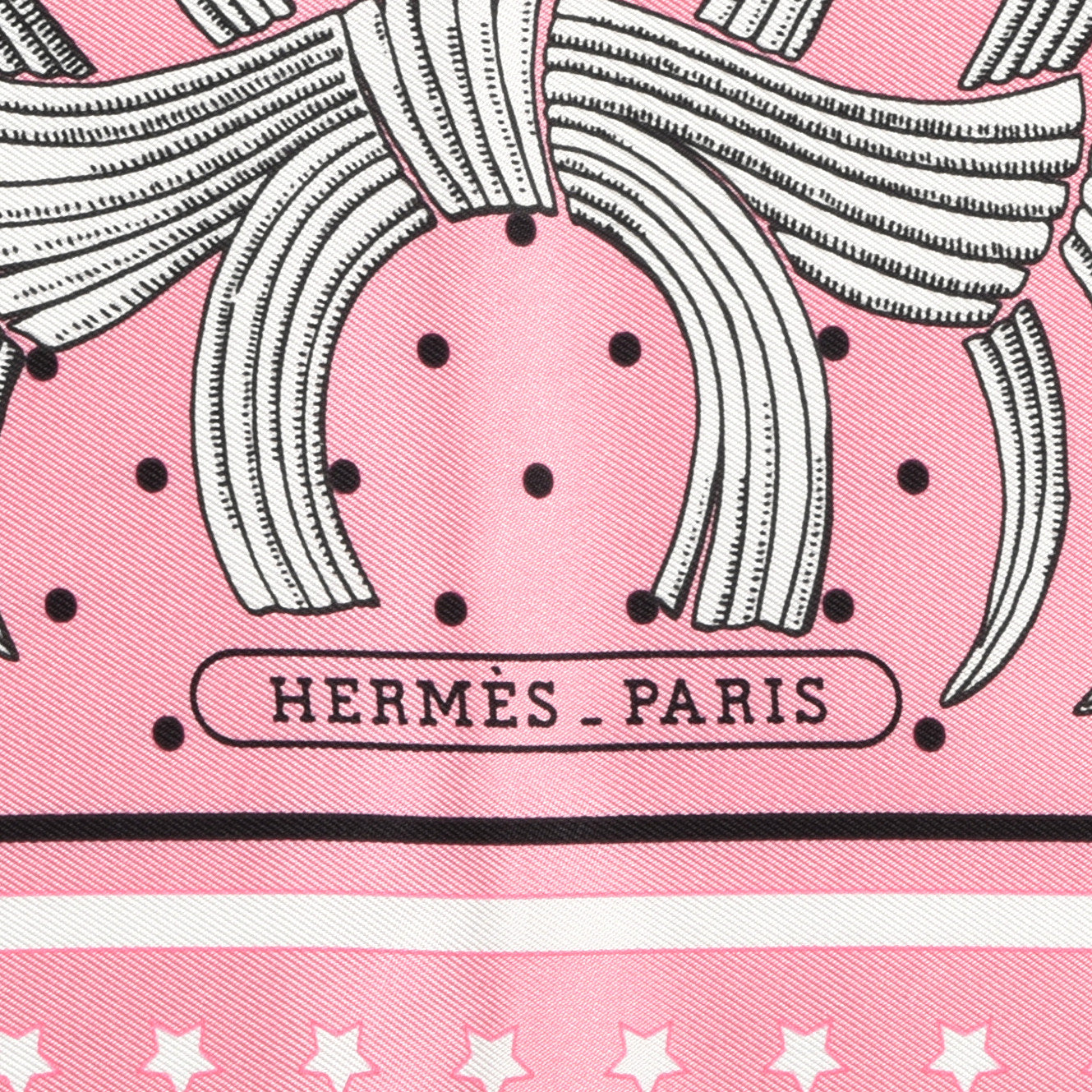 Silk Tigre Royal Bandana Scarf 55 Rose Vif Black White